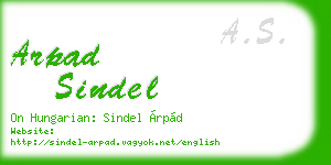 arpad sindel business card